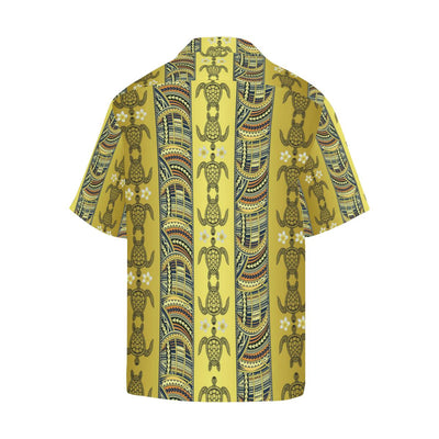 Polynesian Turtle Hawaiian Design Print Men Hawaiian Shirt-JorJune