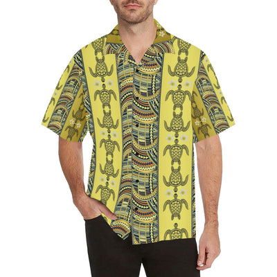 Polynesian Turtle Hawaiian Design Print Men Hawaiian Shirt-JorJune