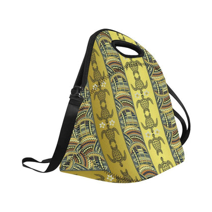 Polynesian Turtle Hawaiian Design Print Neoprene Lunch Bag-JorJune