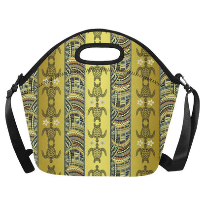 Polynesian Turtle Hawaiian Design Print Neoprene Lunch Bag-JorJune
