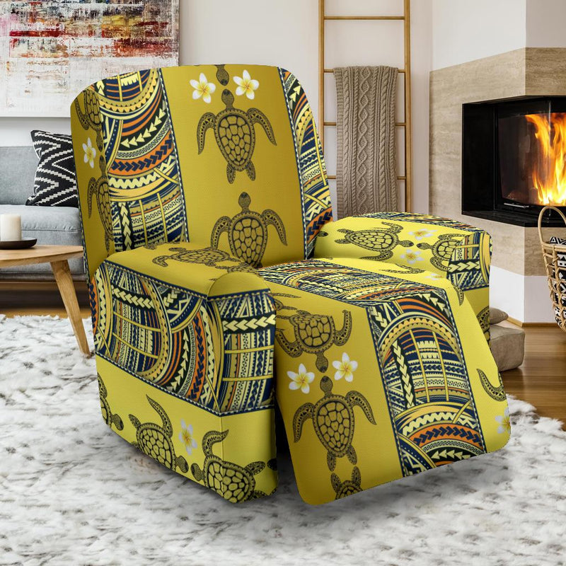 Polynesian Turtle Hawaiian Design Print Recliner Slipcover-JORJUNE.COM