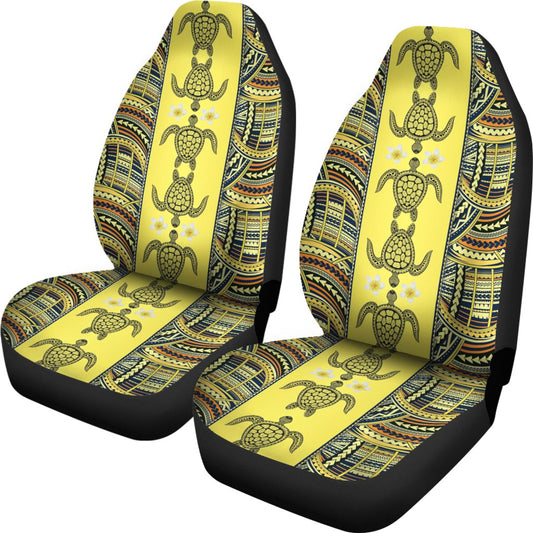 Polynesian Turtle Hawaiian Design Print Universal Fit Car Seat Covers-JorJune