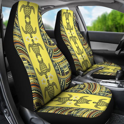 Polynesian Turtle Hawaiian Design Print Universal Fit Car Seat Covers-JorJune