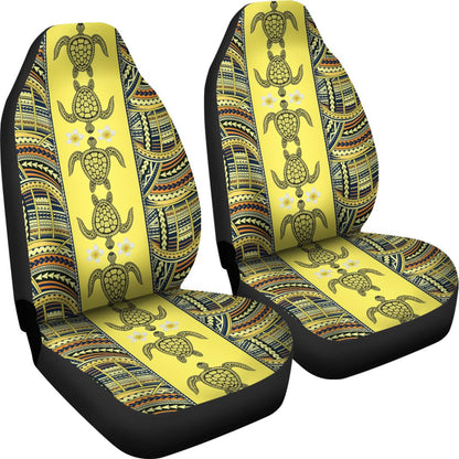 Polynesian Turtle Hawaiian Design Print Universal Fit Car Seat Covers-JorJune