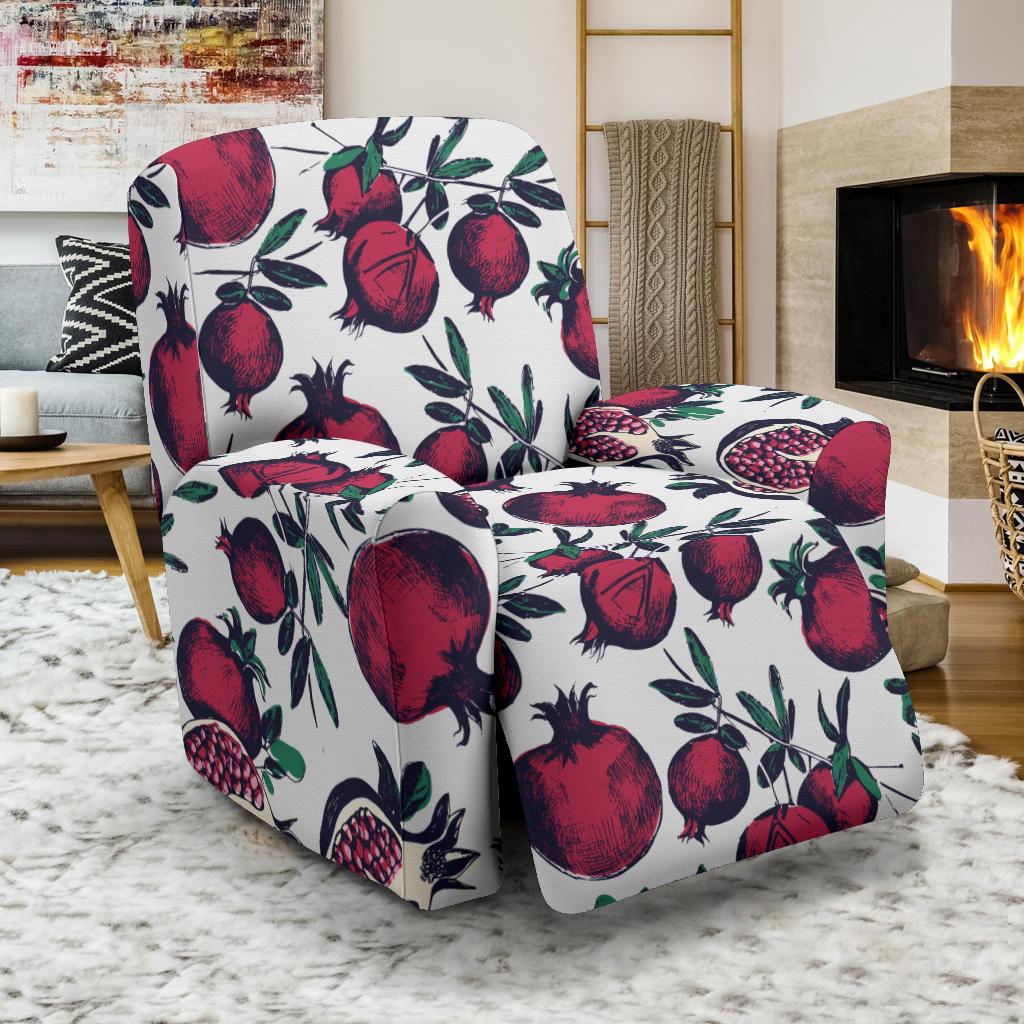 Pomegranate Pattern Print Design PG01 Recliner Slipcover-JORJUNE.COM