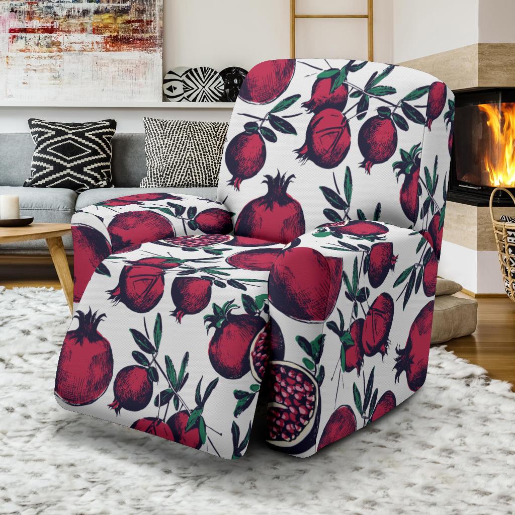 Pomegranate Pattern Print Design PG01 Recliner Slipcover-JORJUNE.COM