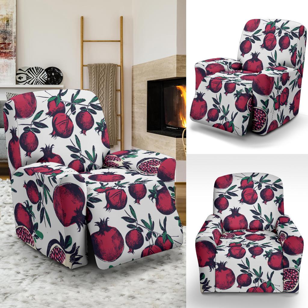 Pomegranate Pattern Print Design PG01 Recliner Slipcover-JORJUNE.COM