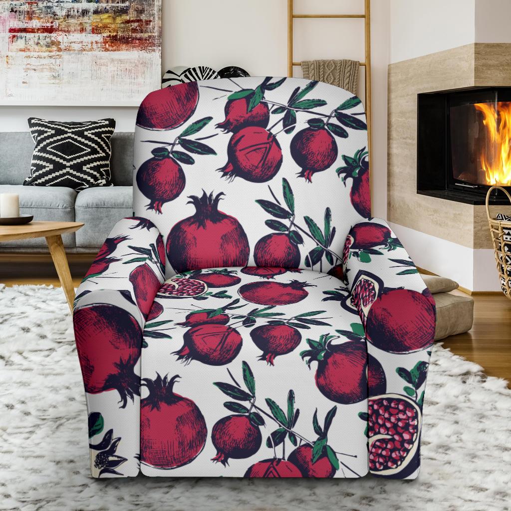 Pomegranate Pattern Print Design PG01 Recliner Slipcover-JORJUNE.COM