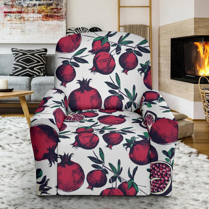 Pomegranate Pattern Print Design PG01 Recliner Slipcover-JORJUNE.COM