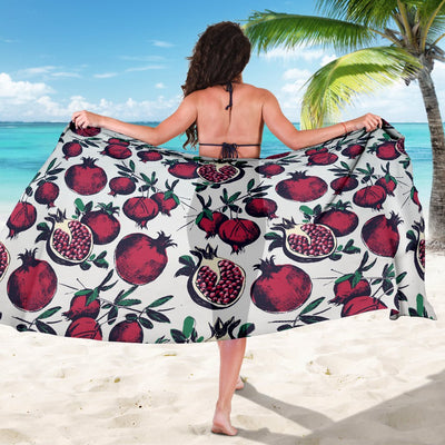 Pomegranate Pattern Print Design PG01 Sarong Pareo Wrap-JORJUNE.COM