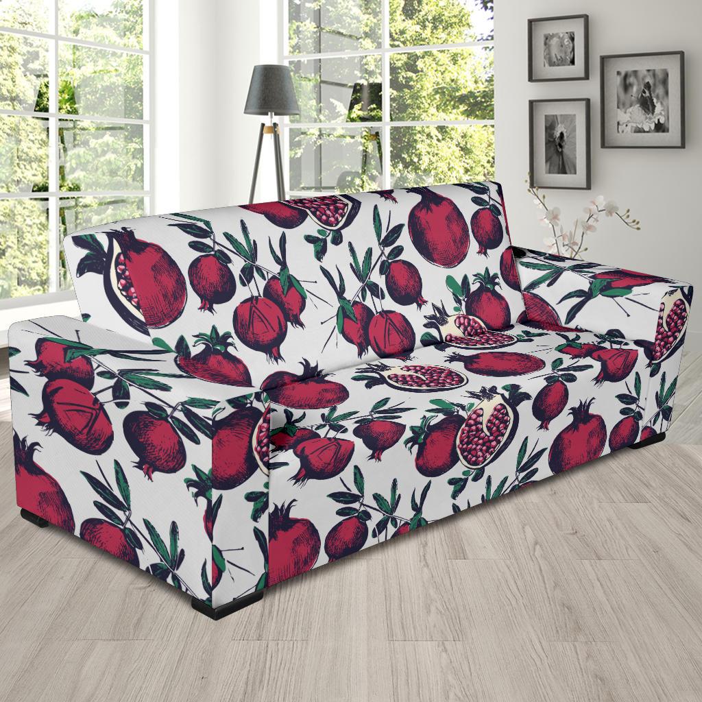 Pomegranate Pattern Print Design PG01 Sofa Slipcover-JORJUNE.COM