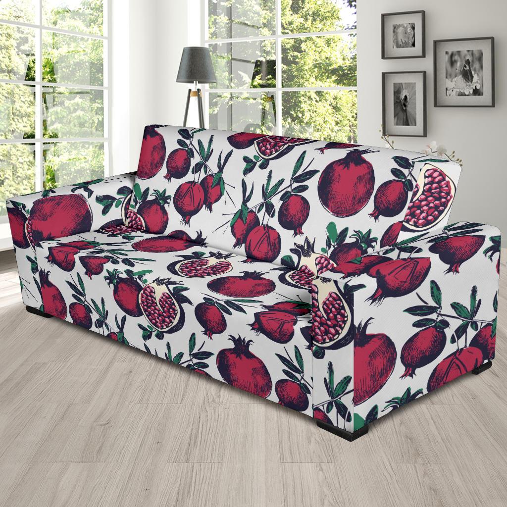 Pomegranate Pattern Print Design PG01 Sofa Slipcover-JORJUNE.COM