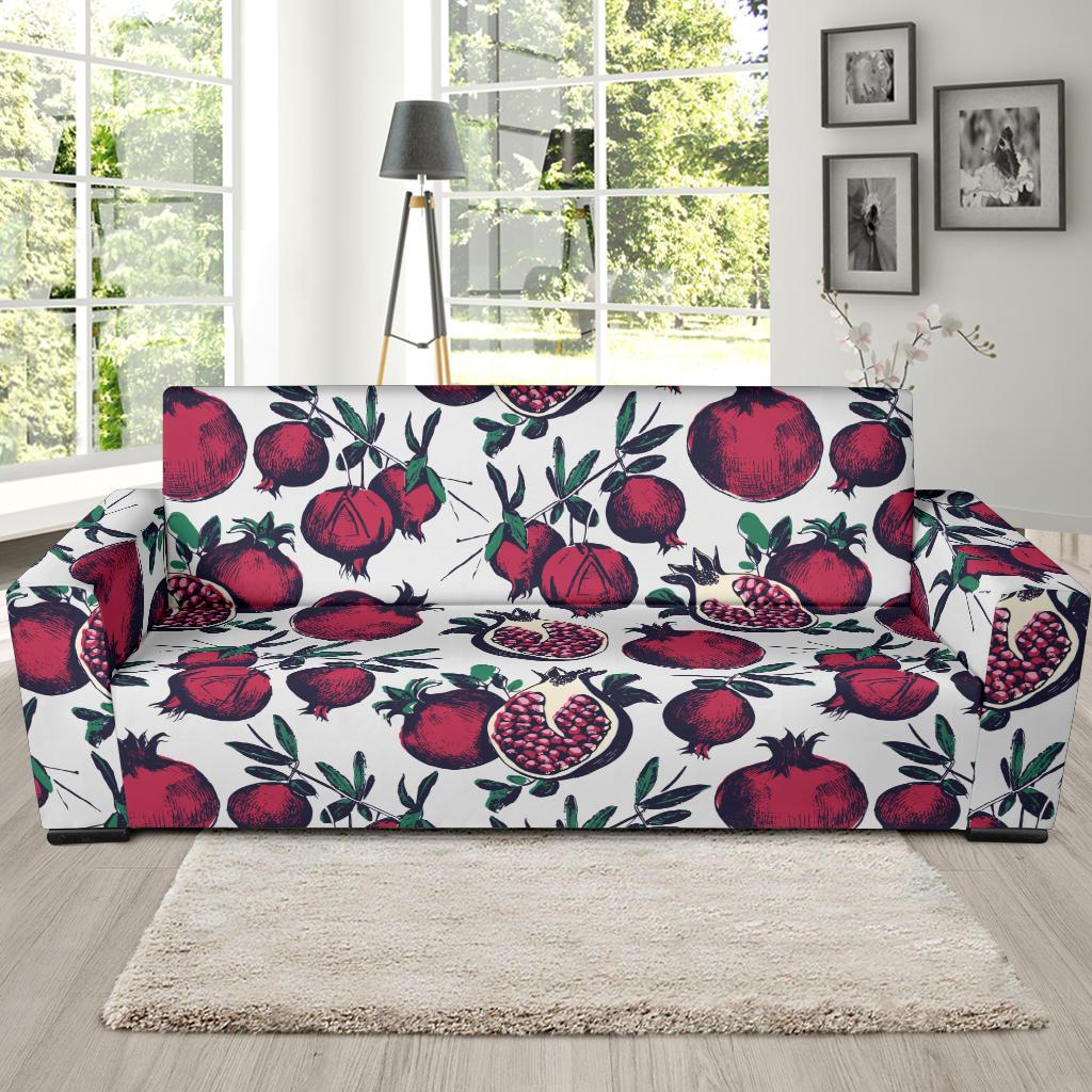 Pomegranate Pattern Print Design PG01 Sofa Slipcover-JORJUNE.COM