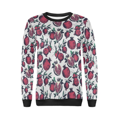 Pomegranate Pattern Print Design PG01 Women Long Sleeve Sweatshirt-JorJune