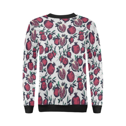 Pomegranate Pattern Print Design PG01 Women Long Sleeve Sweatshirt-JorJune