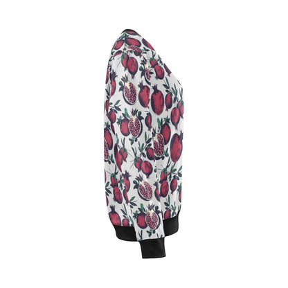 Pomegranate Pattern Print Design PG01 Women Long Sleeve Sweatshirt-JorJune