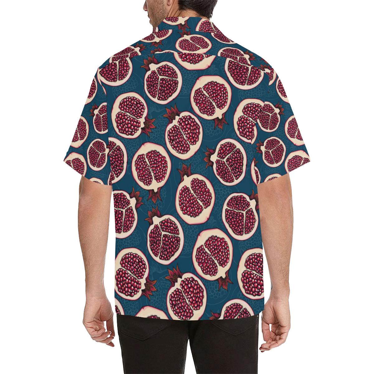 Pomegranate Pattern Print Design PG02 Men Hawaiian Shirt-JorJune