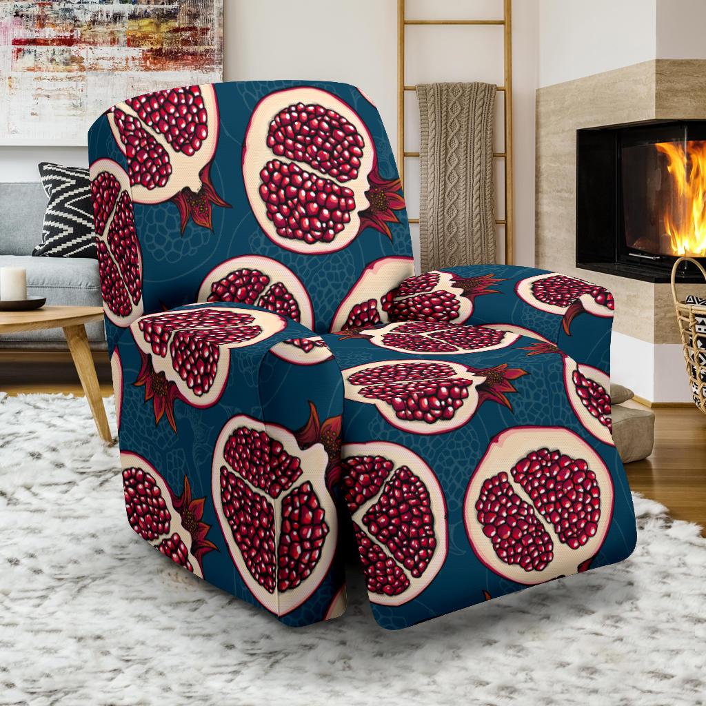Pomegranate Pattern Print Design PG02 Recliner Slipcover-JORJUNE.COM