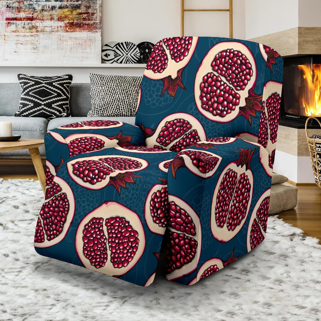 Pomegranate Pattern Print Design PG02 Recliner Slipcover-JORJUNE.COM