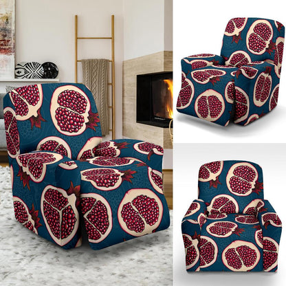Pomegranate Pattern Print Design PG02 Recliner Slipcover-JORJUNE.COM