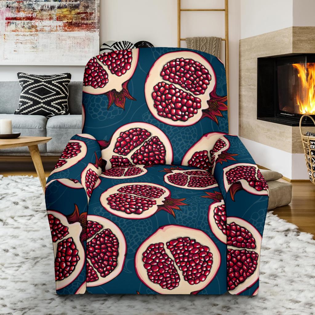 Pomegranate Pattern Print Design PG02 Recliner Slipcover-JORJUNE.COM