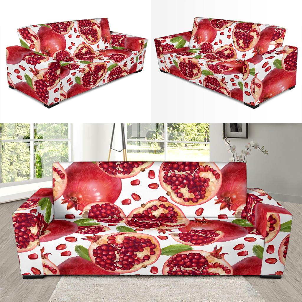 Pomegranate Pattern Print Design PG03 Sofa Slipcover-JORJUNE.COM