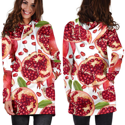 Pomegranate Pattern Print Design PG03 Women Hoodie Dress