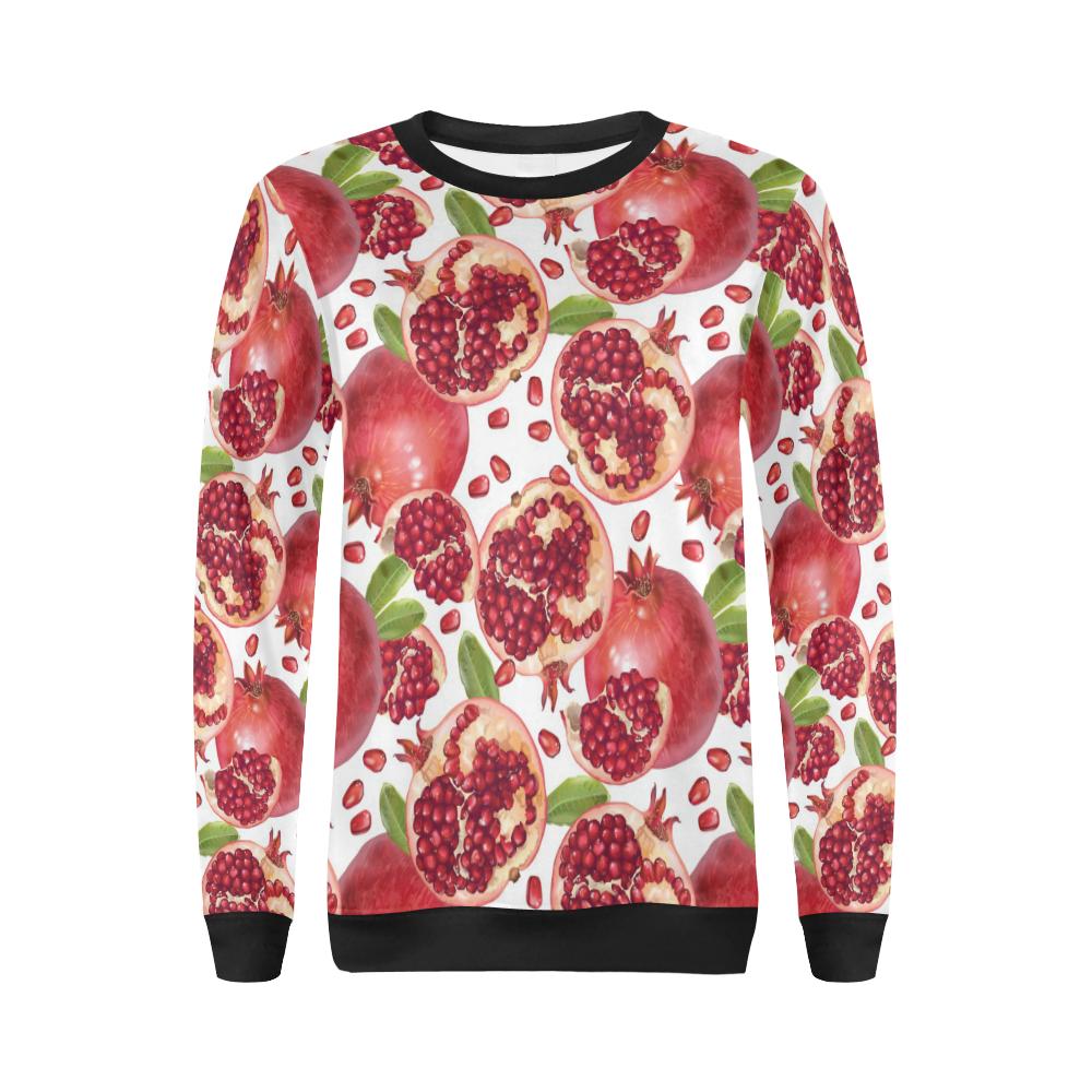 Pomegranate Pattern Print Design PG03 Women Long Sleeve Sweatshirt-JorJune