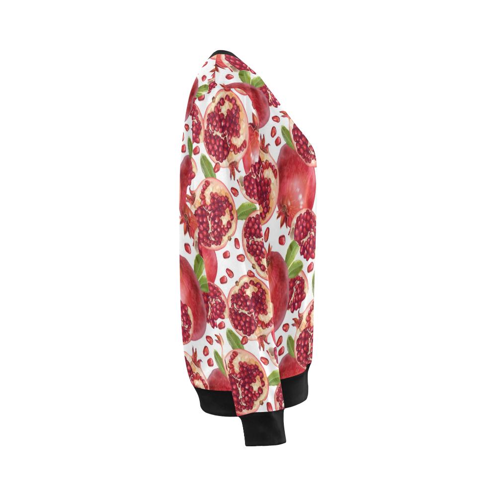Pomegranate Pattern Print Design PG03 Women Long Sleeve Sweatshirt-JorJune
