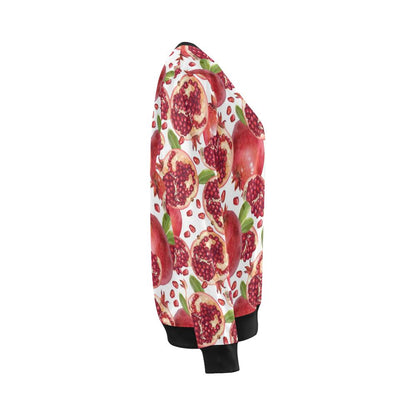 Pomegranate Pattern Print Design PG03 Women Long Sleeve Sweatshirt-JorJune