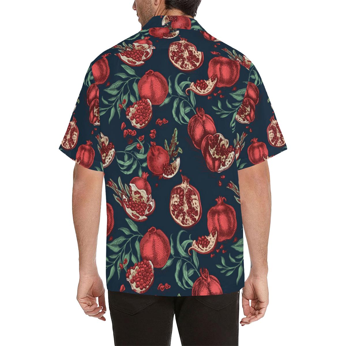 Pomegranate Pattern Print Design PG04 Men Hawaiian Shirt-JorJune