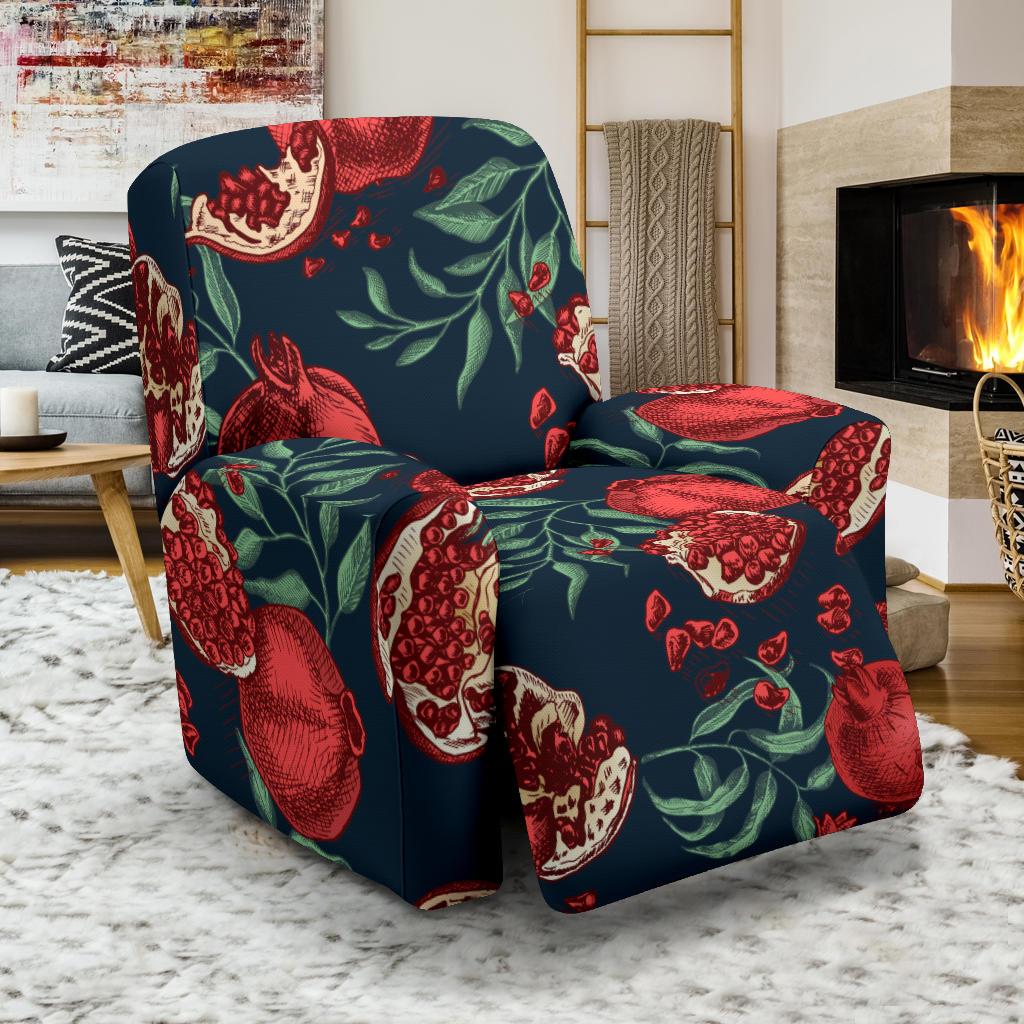 Pomegranate Pattern Print Design PG04 Recliner Slipcover-JORJUNE.COM