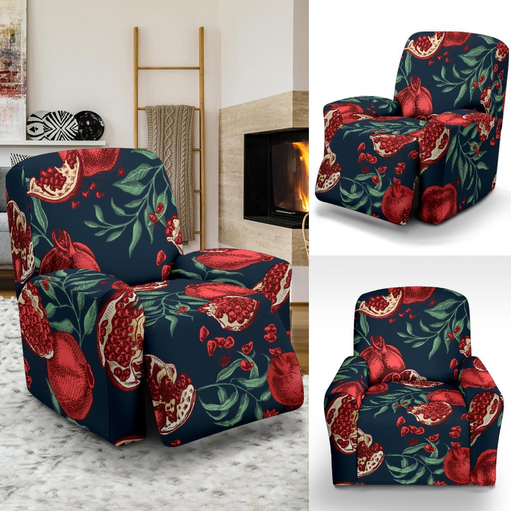 Pomegranate Pattern Print Design PG04 Recliner Slipcover-JORJUNE.COM