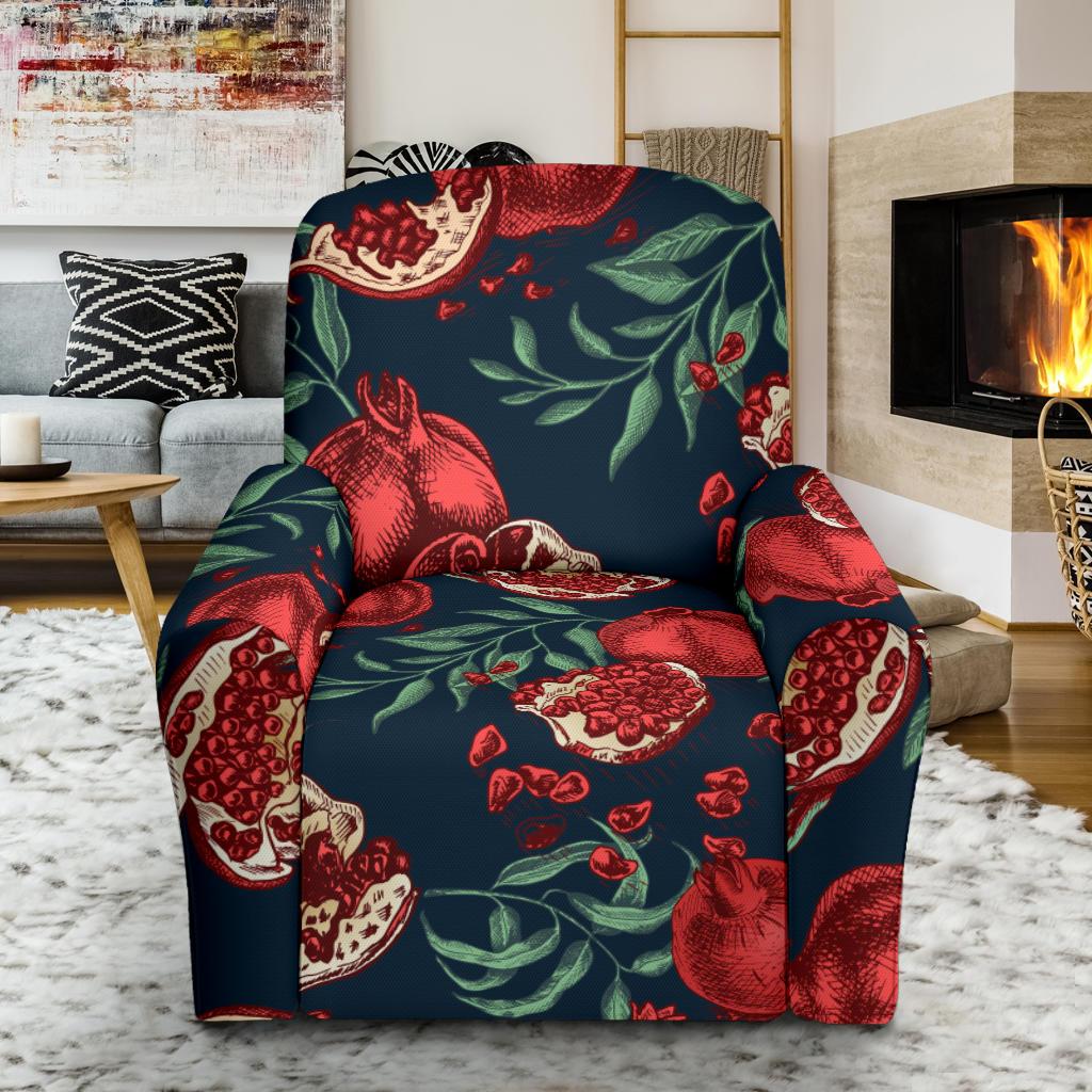 Pomegranate Pattern Print Design PG04 Recliner Slipcover-JORJUNE.COM