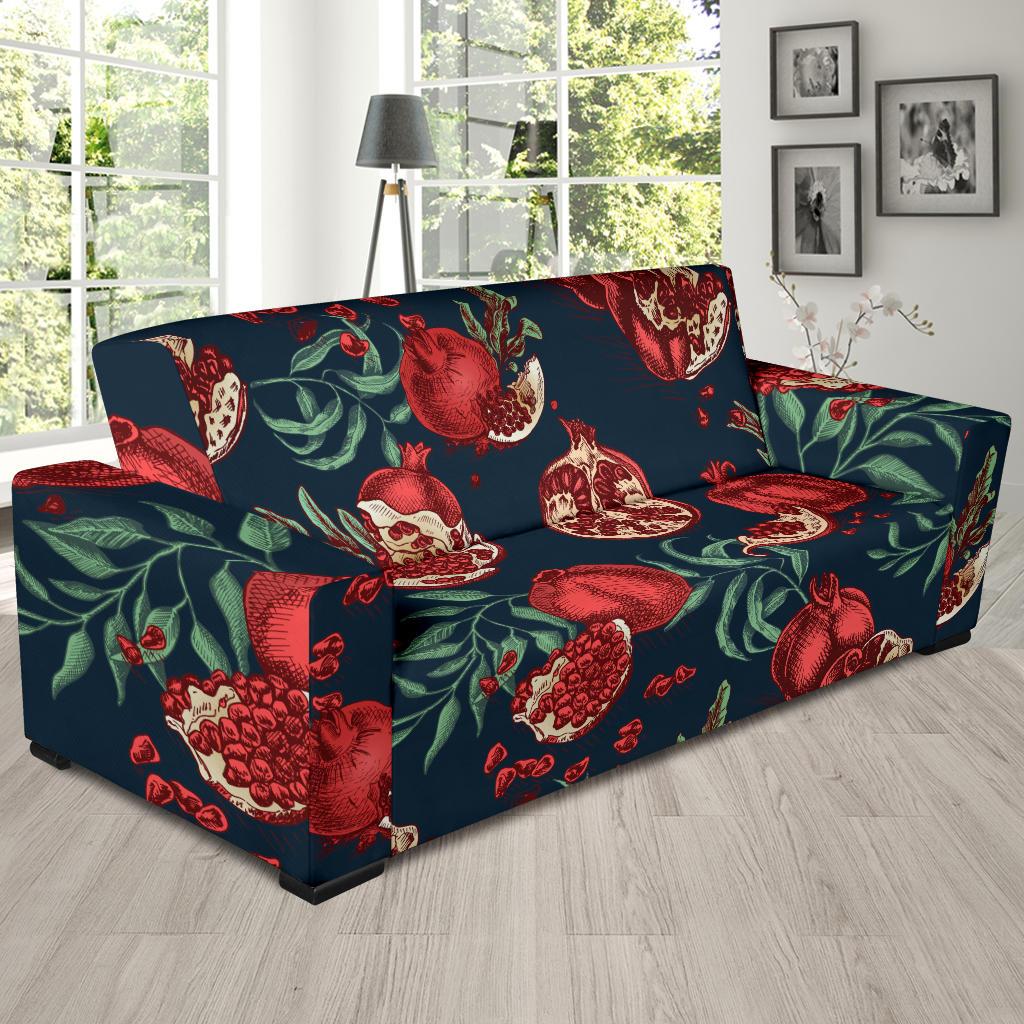 Pomegranate Pattern Print Design PG04 Sofa Slipcover-JORJUNE.COM