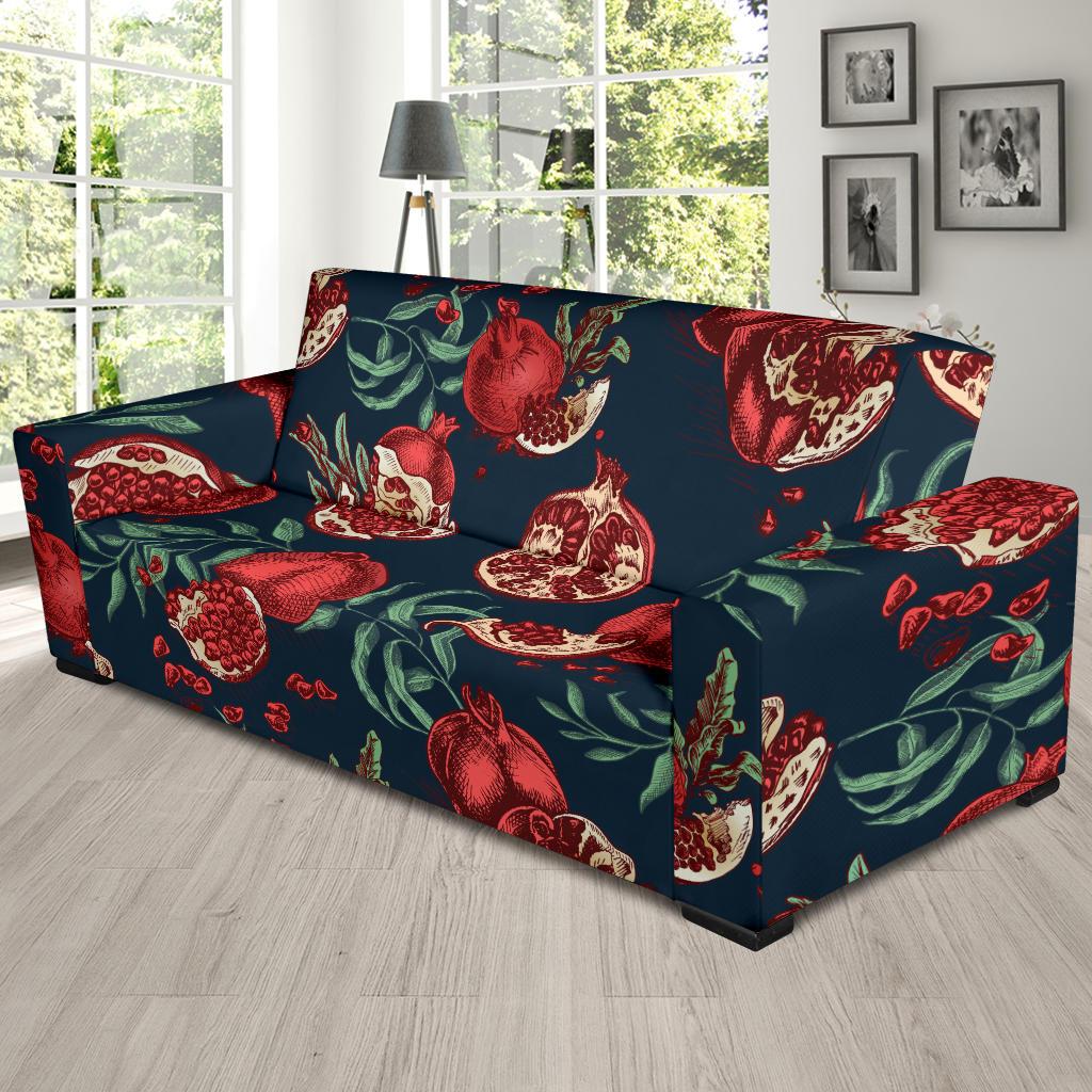 Pomegranate Pattern Print Design PG04 Sofa Slipcover-JORJUNE.COM