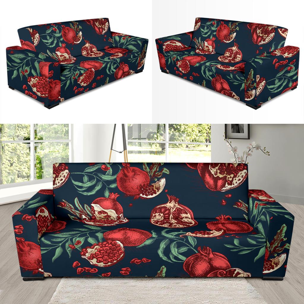 Pomegranate Pattern Print Design PG04 Sofa Slipcover-JORJUNE.COM