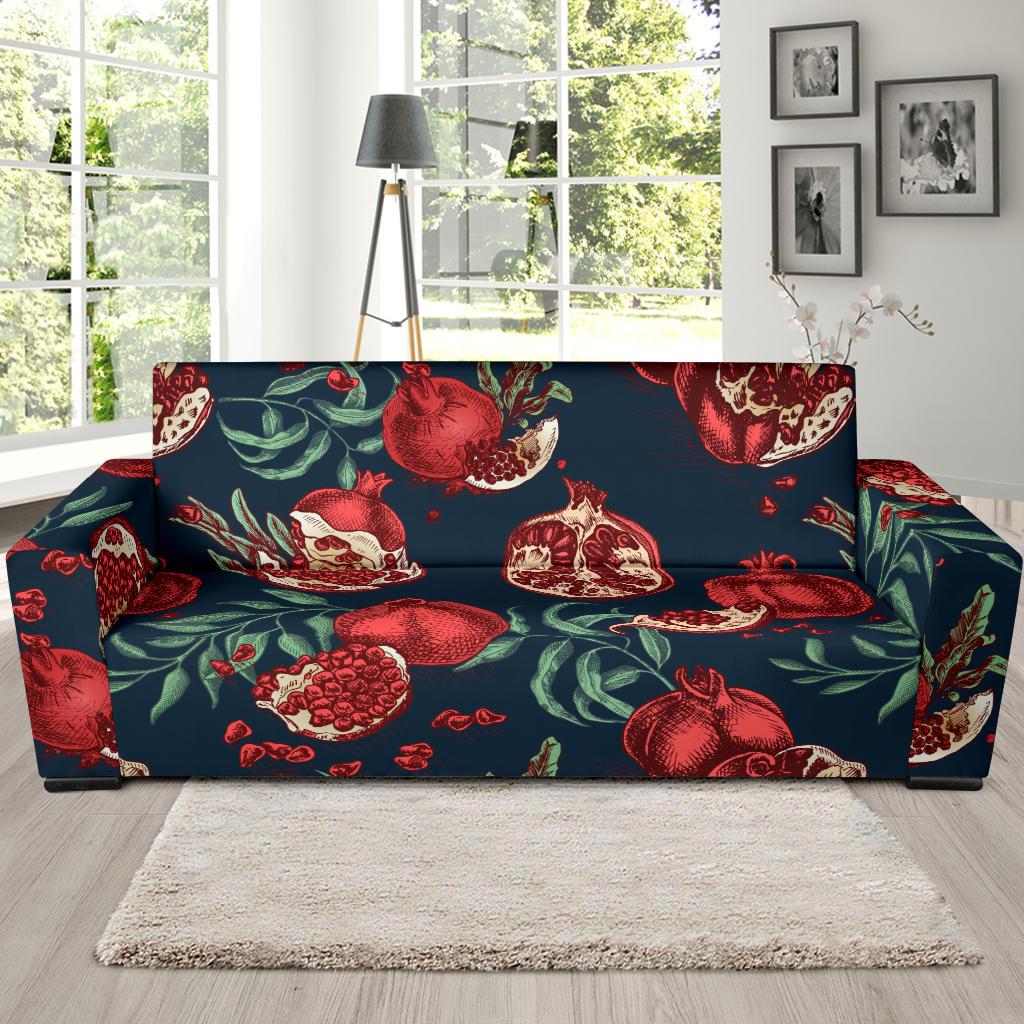 Pomegranate Pattern Print Design PG04 Sofa Slipcover-JORJUNE.COM