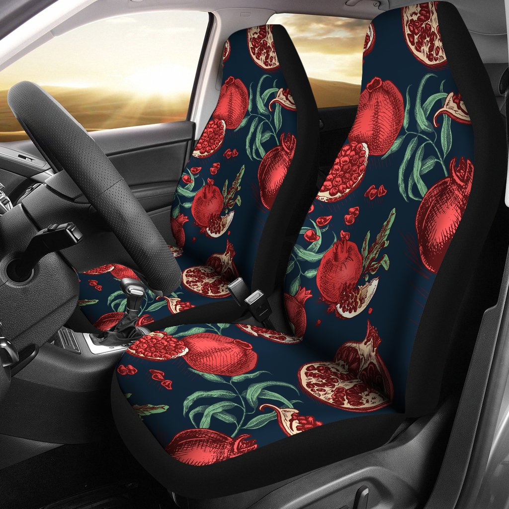 Pomegranate Pattern Print Design PG04 Universal Fit Car Seat Covers-JorJune