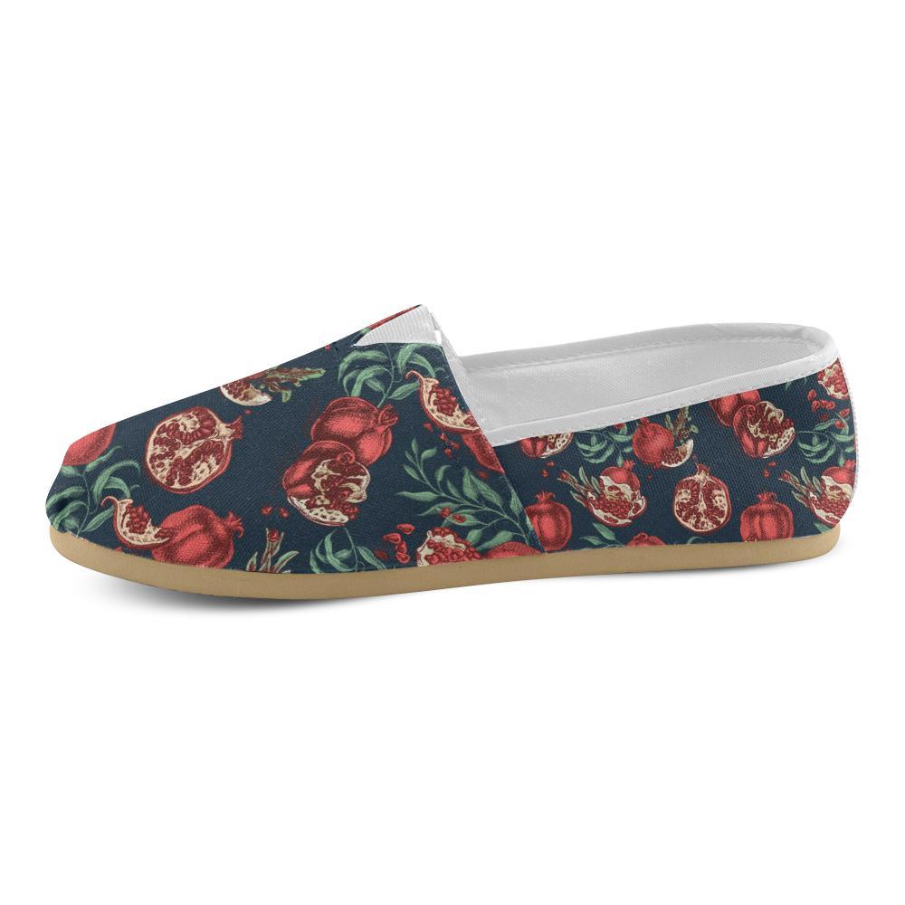 Pomegranate Pattern Print Design PG04 Women Casual Shoes-JorJune.com