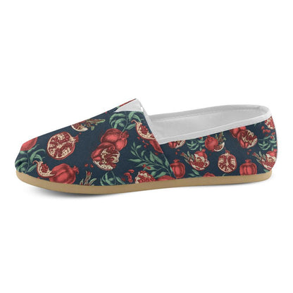 Pomegranate Pattern Print Design PG04 Women Casual Shoes-JorJune.com