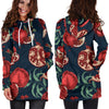 Pomegranate Pattern Print Design PG04 Women Hoodie Dress