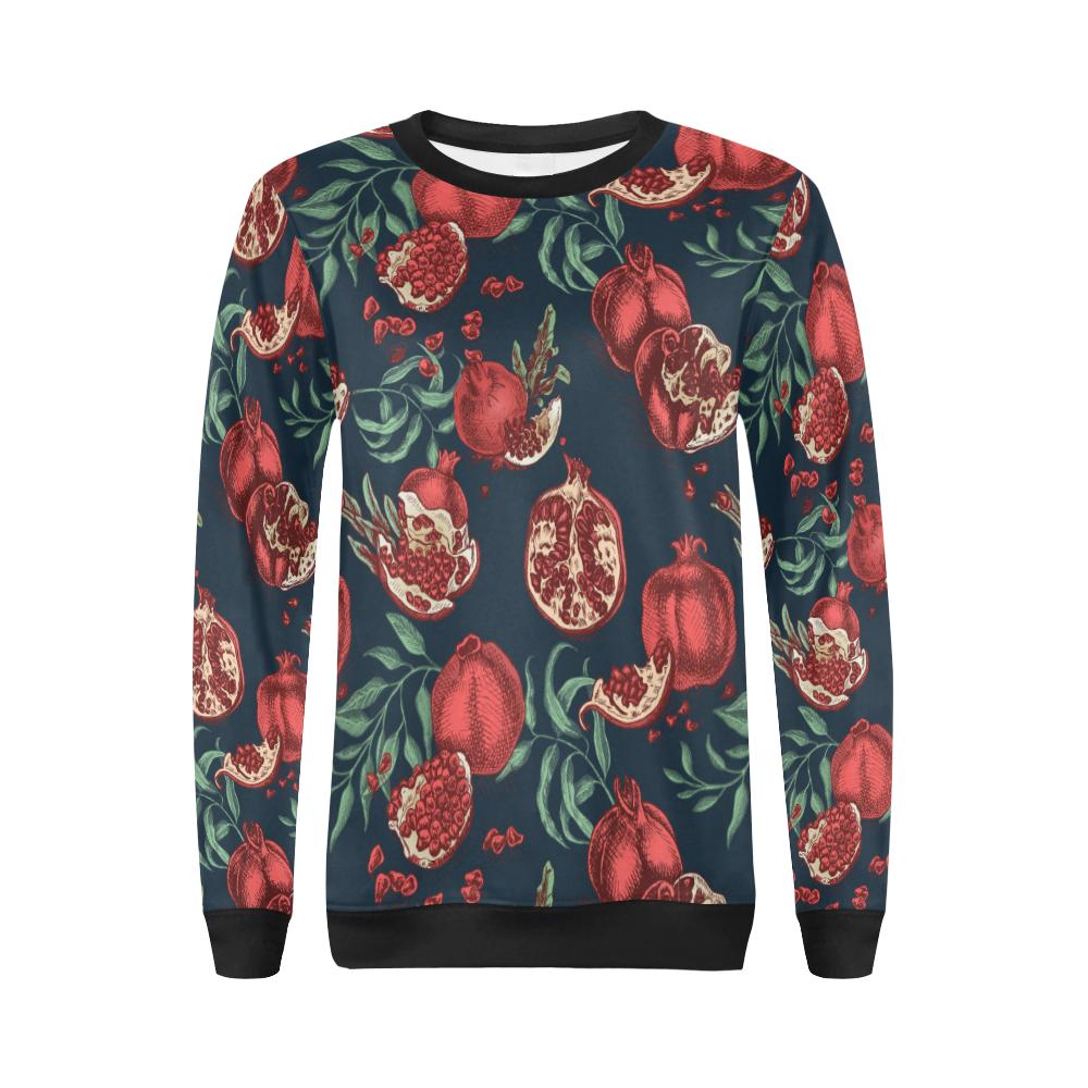 Pomegranate Pattern Print Design PG04 Women Long Sleeve Sweatshirt-JorJune