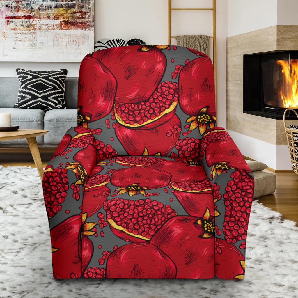 Pomegranate Pattern Print Design PG05 Recliner Slipcover-JORJUNE.COM