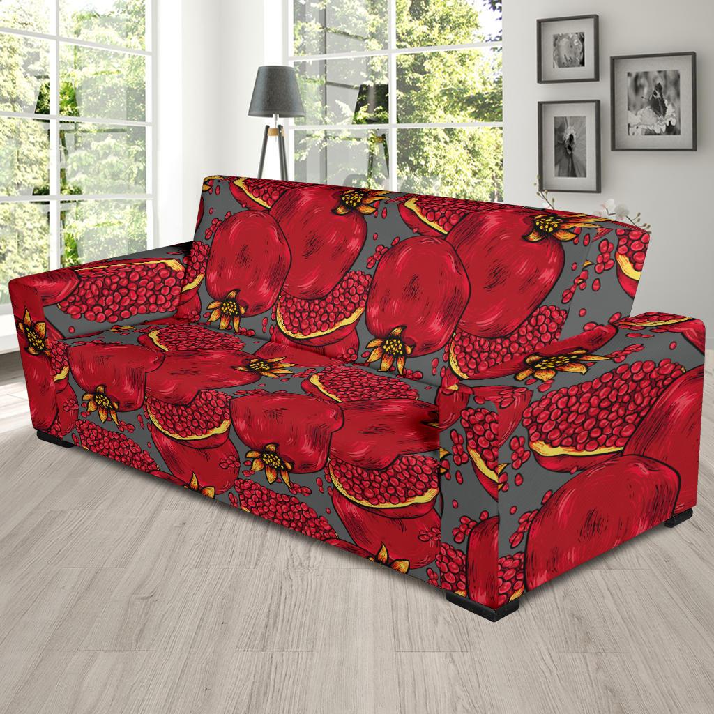 Pomegranate Pattern Print Design PG05 Sofa Slipcover-JORJUNE.COM