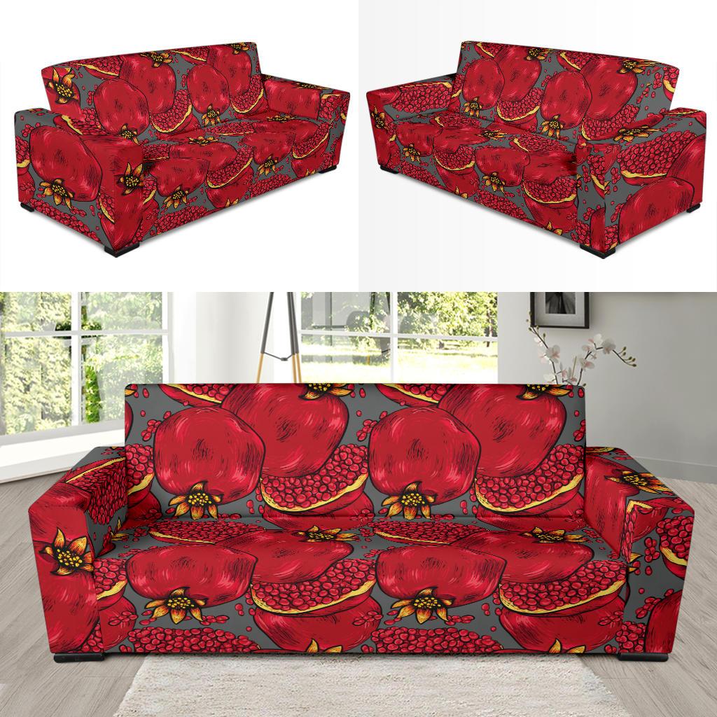 Pomegranate Pattern Print Design PG05 Sofa Slipcover-JORJUNE.COM