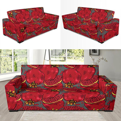 Pomegranate Pattern Print Design PG05 Sofa Slipcover-JORJUNE.COM