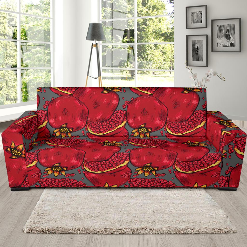 Pomegranate Pattern Print Design PG05 Sofa Slipcover-JORJUNE.COM