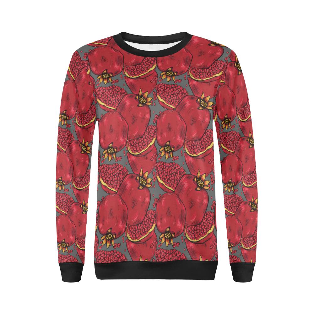Pomegranate Pattern Print Design PG05 Women Long Sleeve Sweatshirt-JorJune