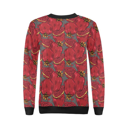 Pomegranate Pattern Print Design PG05 Women Long Sleeve Sweatshirt-JorJune